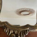 Golden wood mirror