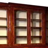 Mahogany bookcase with projection