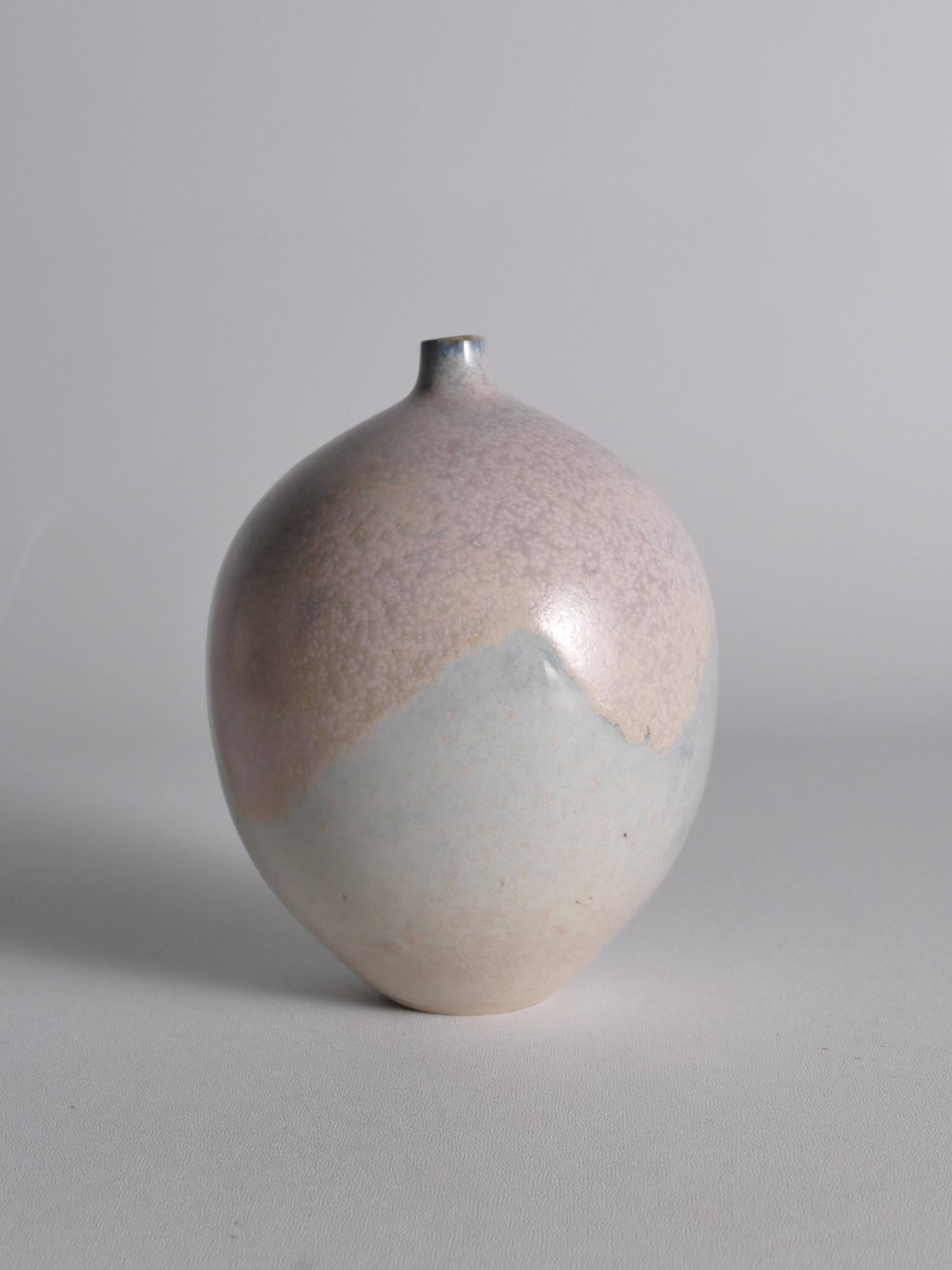 Vase en grès unique Bo Scullman, moderne scandinave, fin du 20e siècle