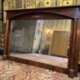 Mirror - Empire period trumeau in mahogany