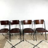 Pyramide Chairs By Wim Rietveld, Set Of 4