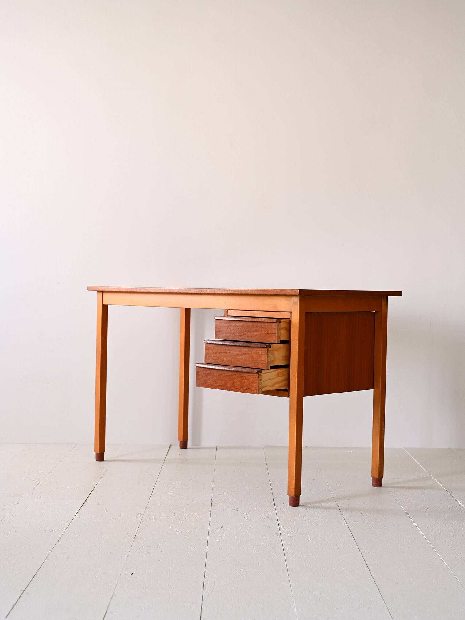 Scandinavian retro wooden desk