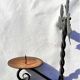 Wrought iron wall candle lamp with ancient vine leaves