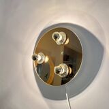 Vintage Pop Art Space Age Bronze mirrored Wall Lamp, Eglo, Germany, 1980s