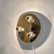 Vintage Pop Art Space Age Bronze mirrored Wall Lamp, Eglo, Germany, 1980s