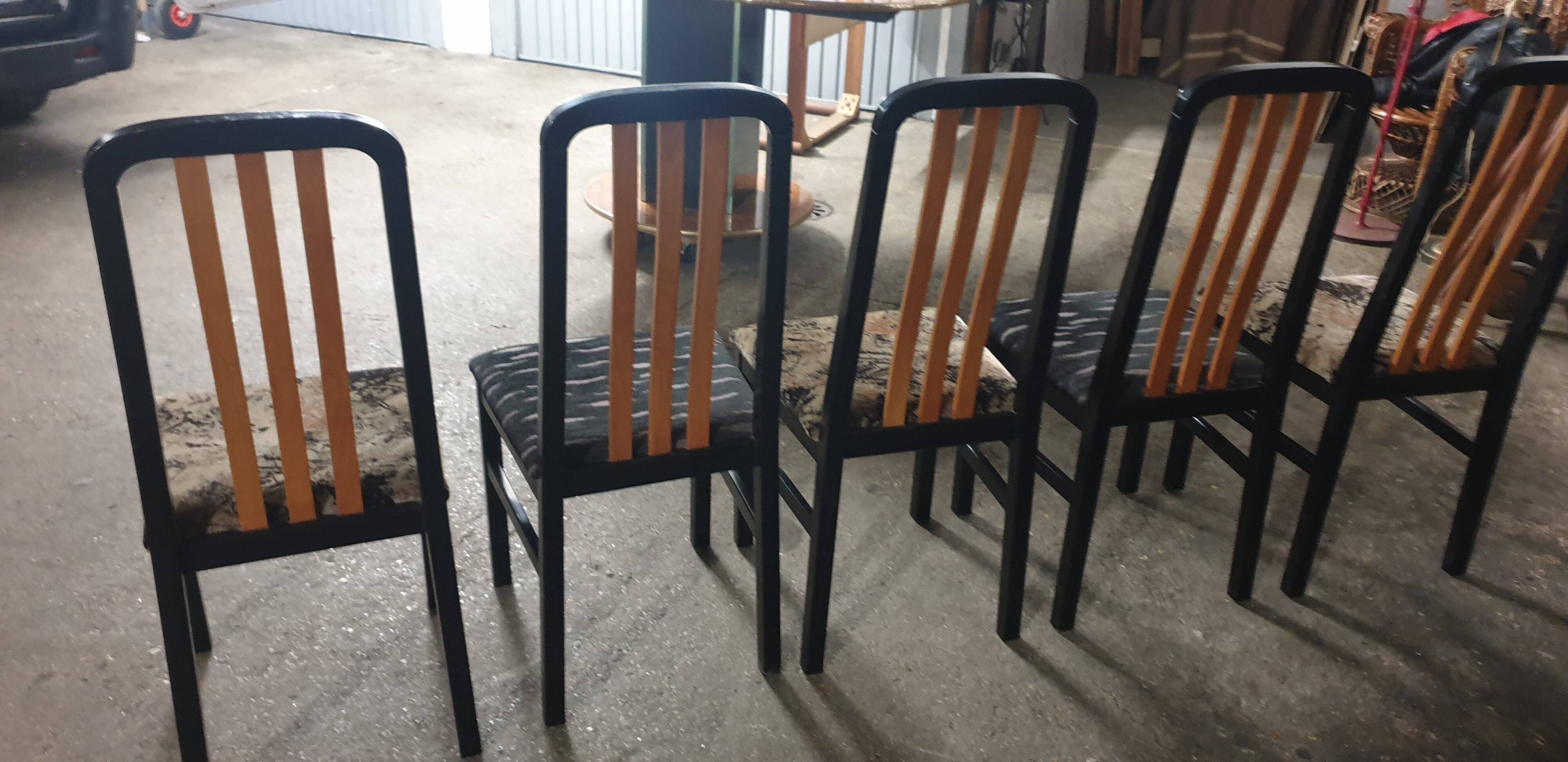 5 chairs design period 70/80
