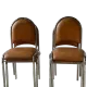 Set of 4 vintage tubular chrome chairs