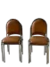 Set of 4 vintage tubular chrome chairs