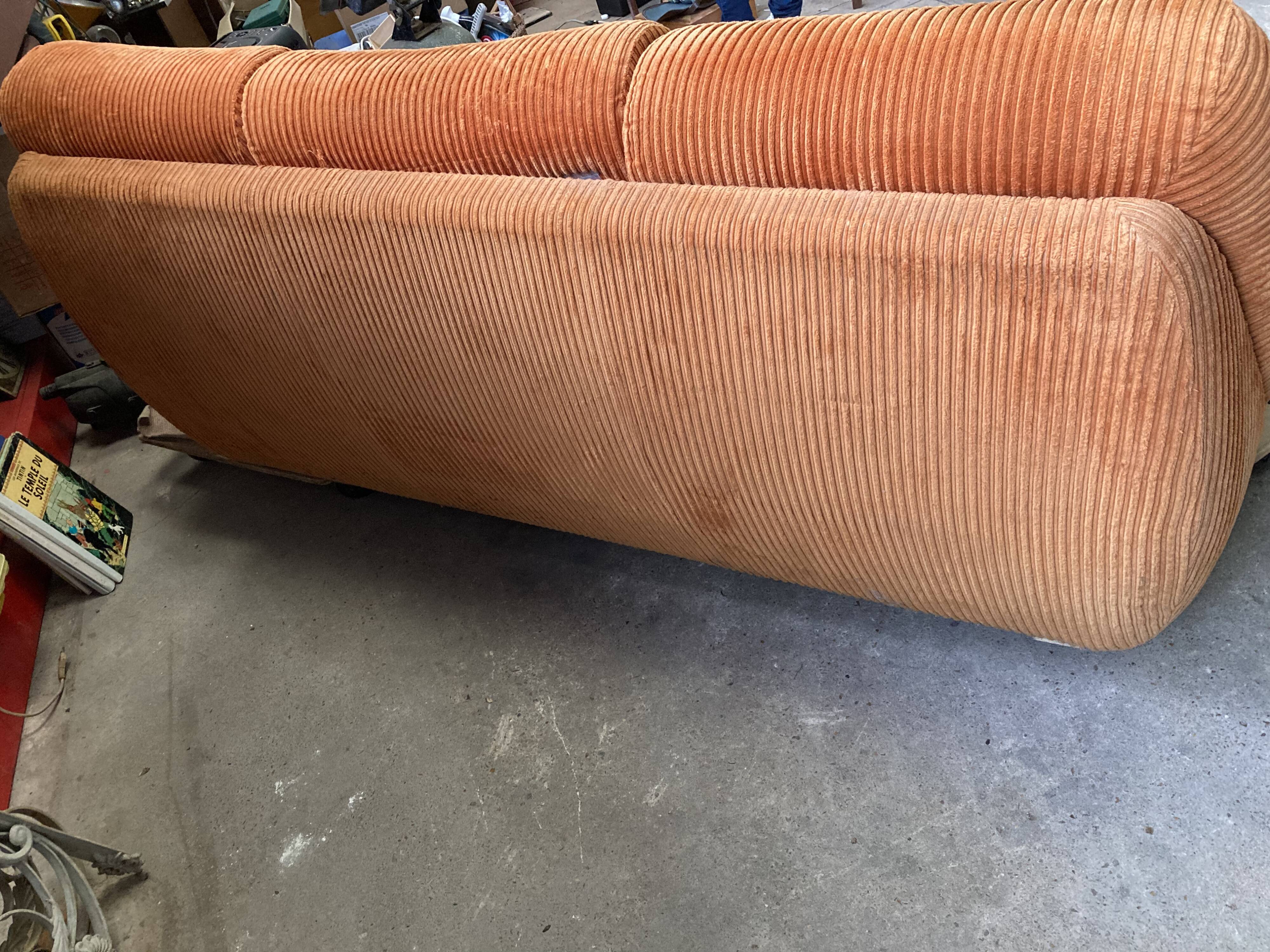 Vintage orange sofa bed