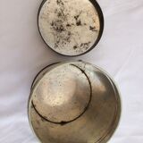 Old box in lithographed sheet metal