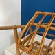 Vintage rattan magazine holder
