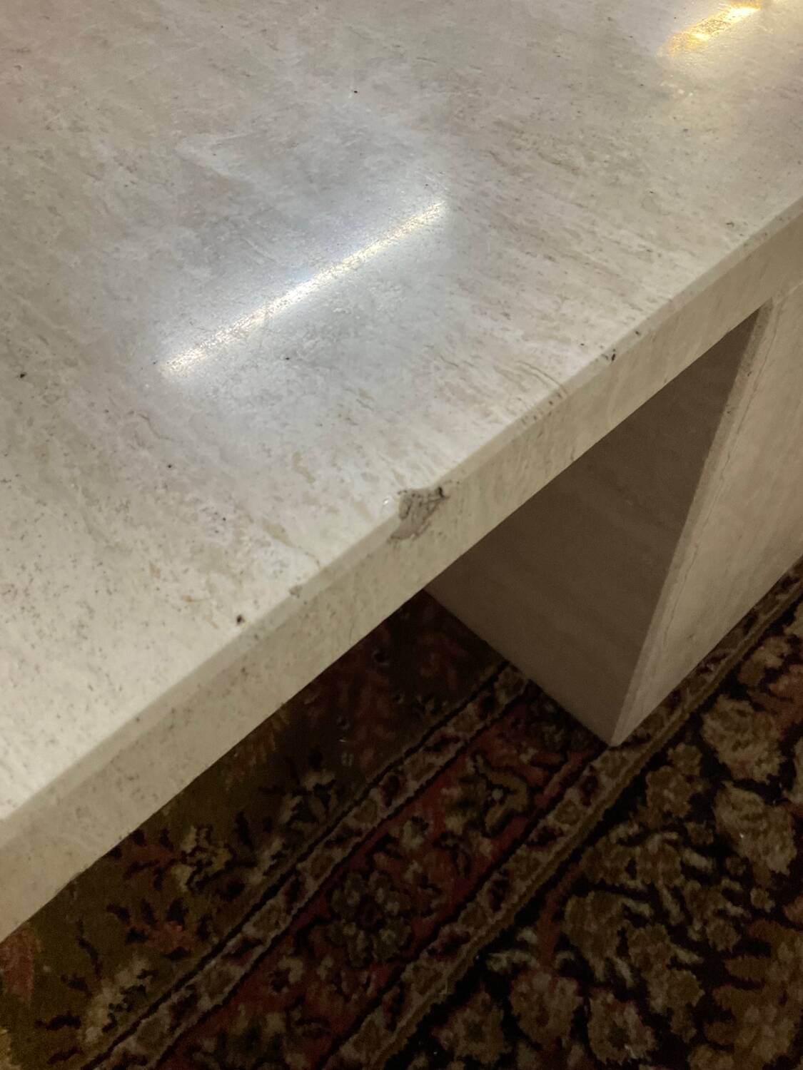 Travertine coffee table from the 70s