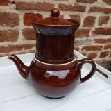 Old coffee maker with filter and 2 lids