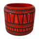 Vase cache-pot rouge signé Roger Capron circa 1960