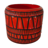 Red pot-pot vase by Roger Capron circa 1960