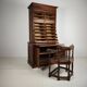 1930s Dutch Oak Roll-Top Notary Cabinet / Archive Cabinet
