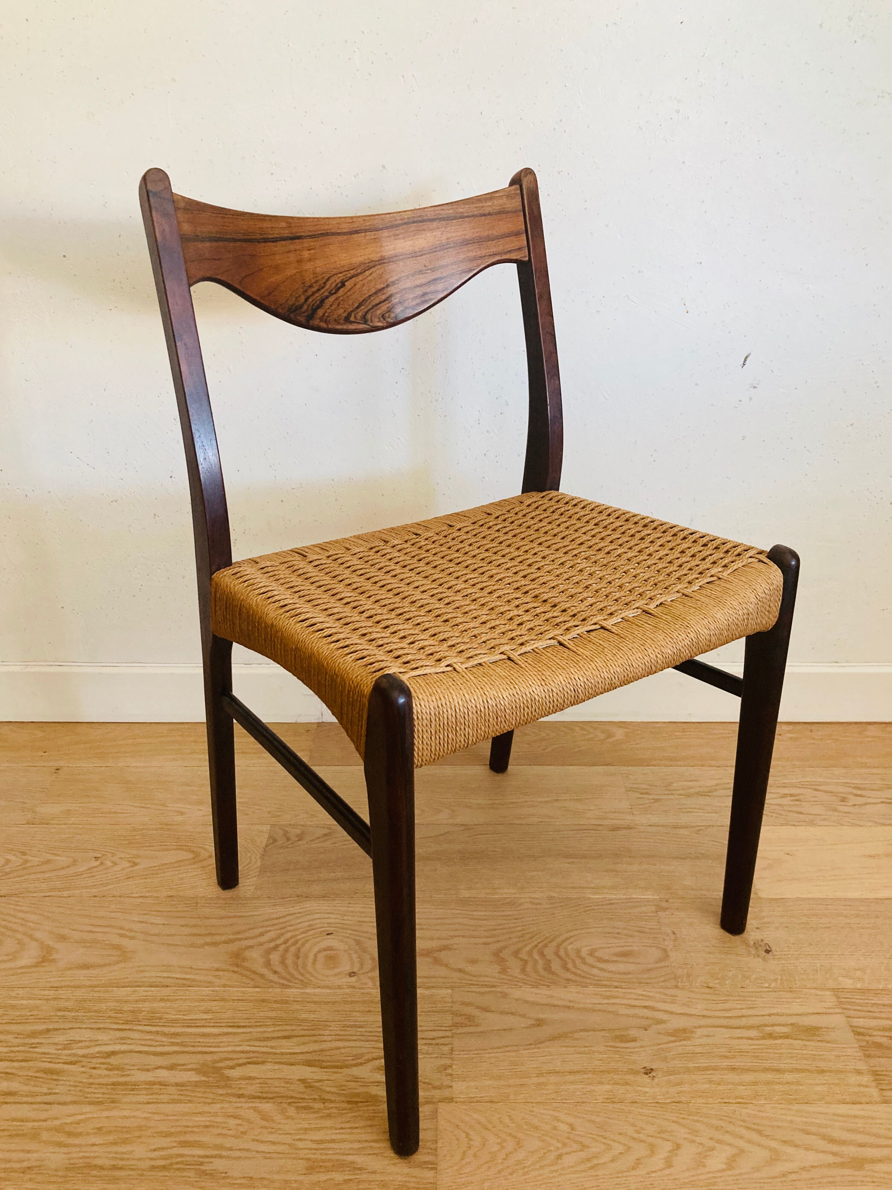 Suite of 4 Scandinavian chairs rosewood - Glyngøre Stolefabrik vintage 60s