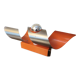Space age wall lamp chrome metal and orange 70s