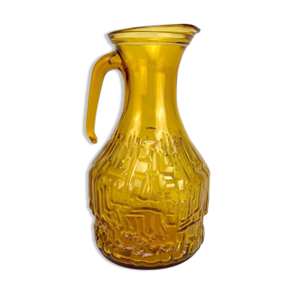 Bormioli Rocco decanter in unstructured amber glass 70's