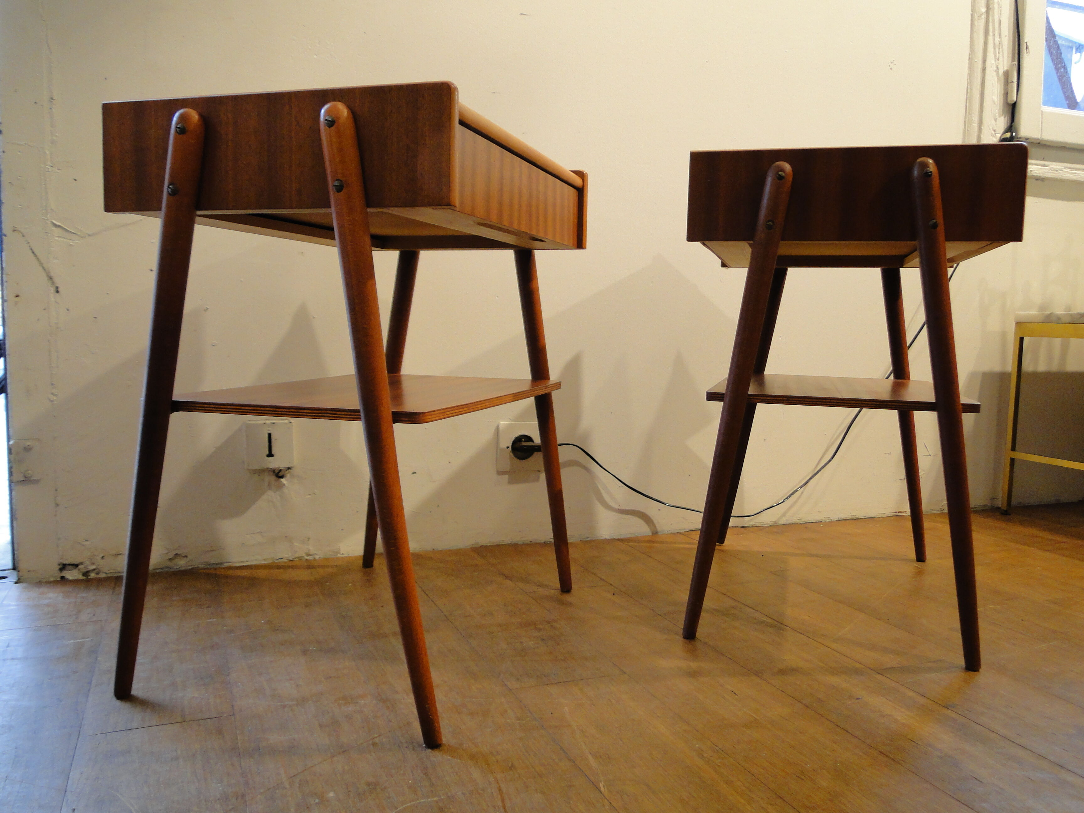 Teak bedside pair AB Carlstrom - Co Màbelfabrik 1960