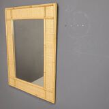 Mid century bamboo mirror by Dal Vera, 1960s