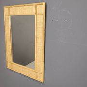 Mid century bamboo mirror by Dal Vera, 1960s