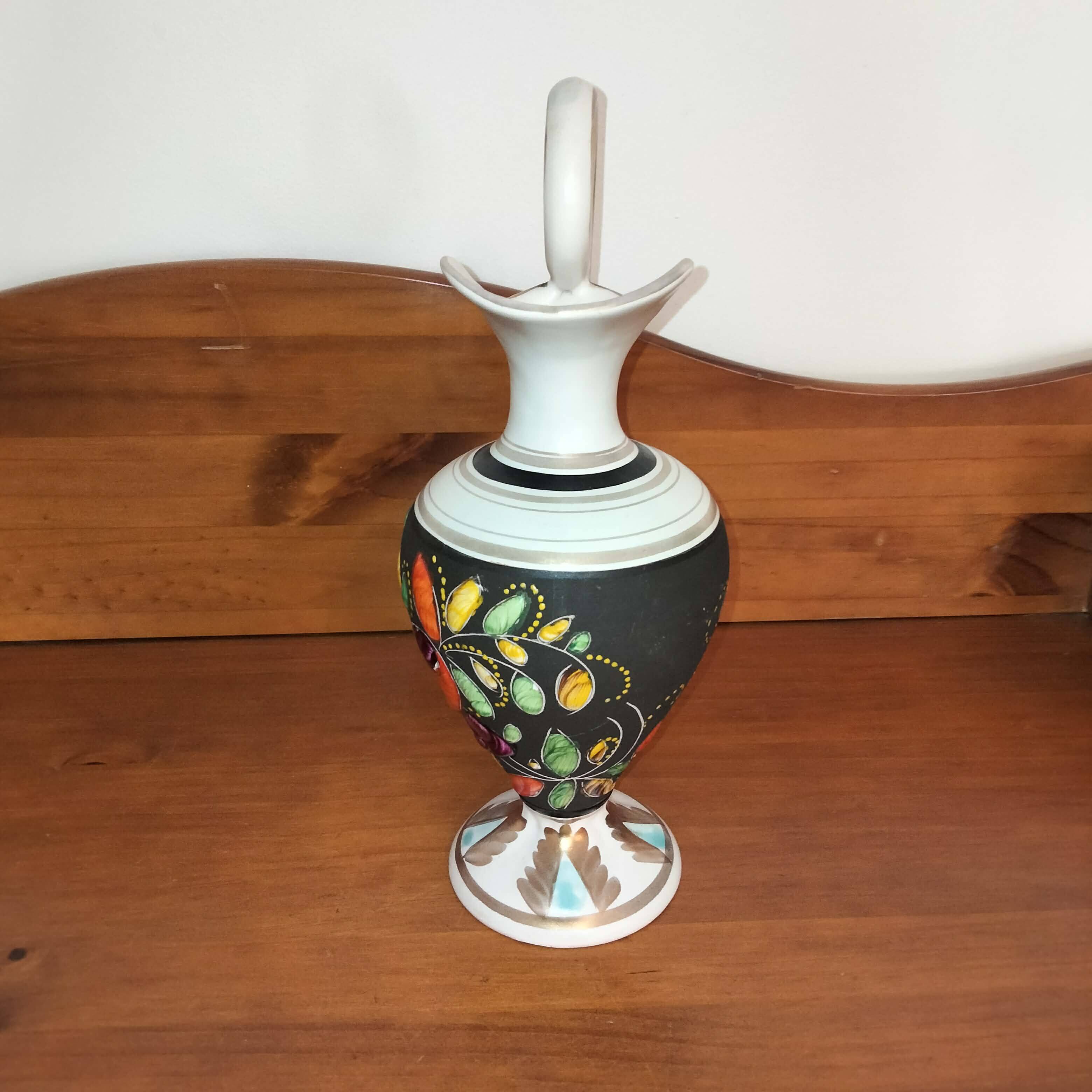 Vintage pitcher vase by Hubert Bequet