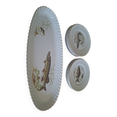 Vintage fish service - 12 pieces - KG Luneville Badonvillier