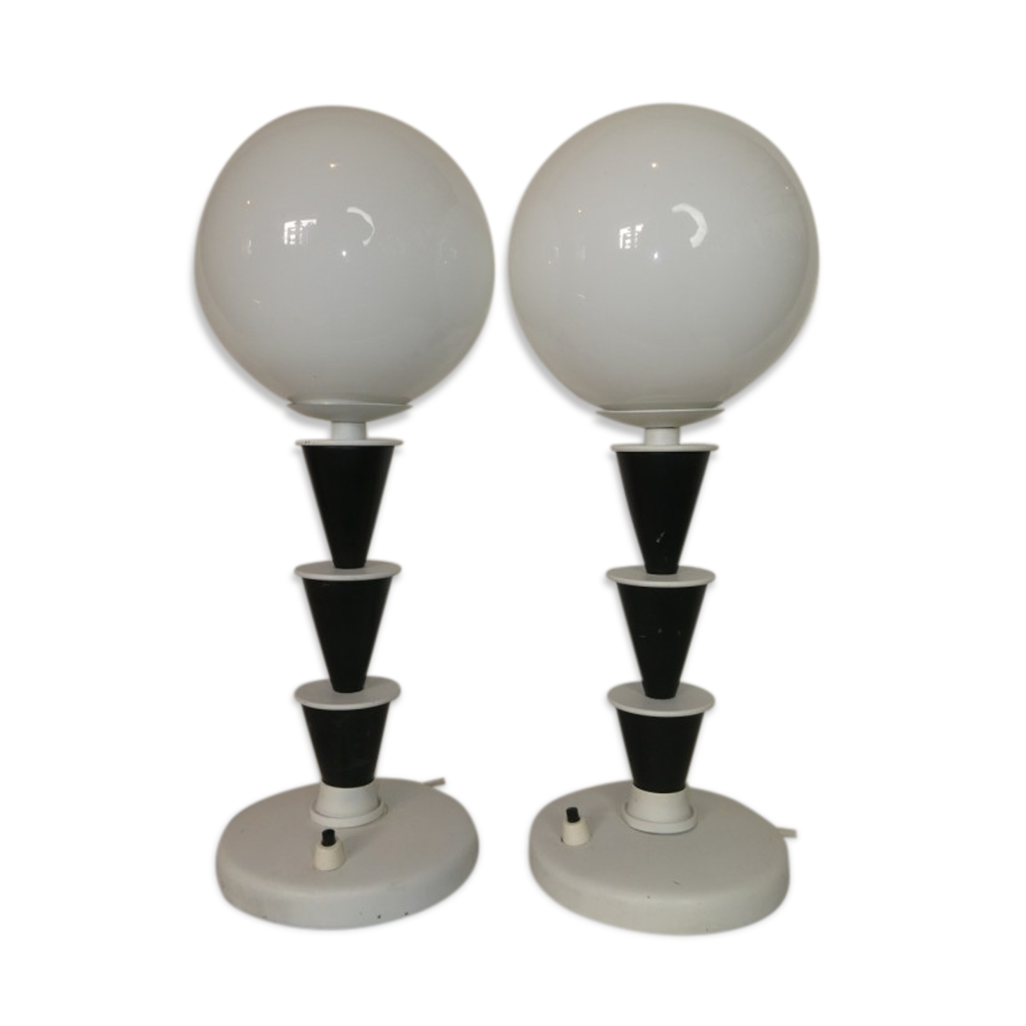 Pair of vintage bedside lamps