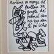 Sérigraphie d'après Jean Dubuffet encadrée sous verre 25 cm par 31 cm