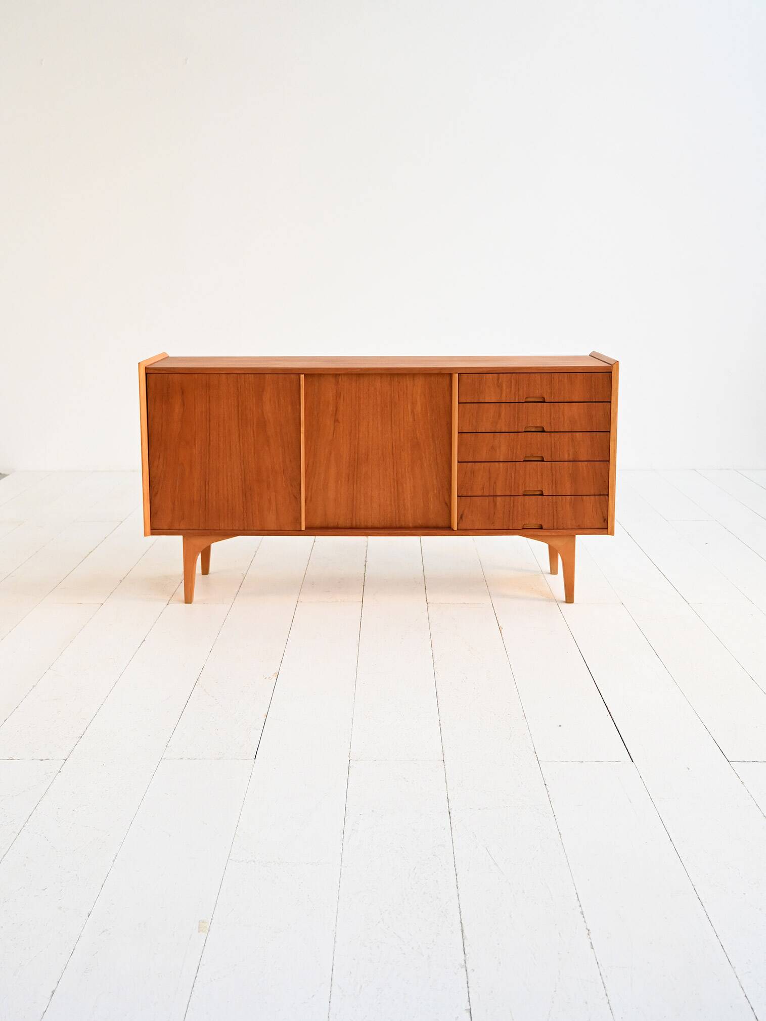 1960s Scandinavian teak and pine sideboard