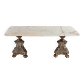 Vintage Italian design Onyx top coffee table