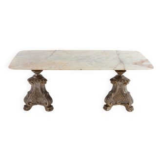 Vintage Italian design Onyx top coffee table