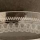5 antique champagne glasses in engraved crystal