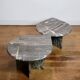 Vintage organically shaped marble side tables, Germany 1970