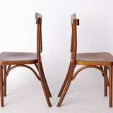 Pair of Soviet Beech Dining Chairs – 1978 Vintage, Refurbished Wood Frame