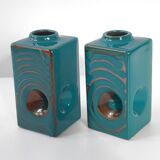 Pair of vintage Veb Haldensleben vases 1960