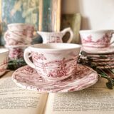 Cups, saucers and milk jug set