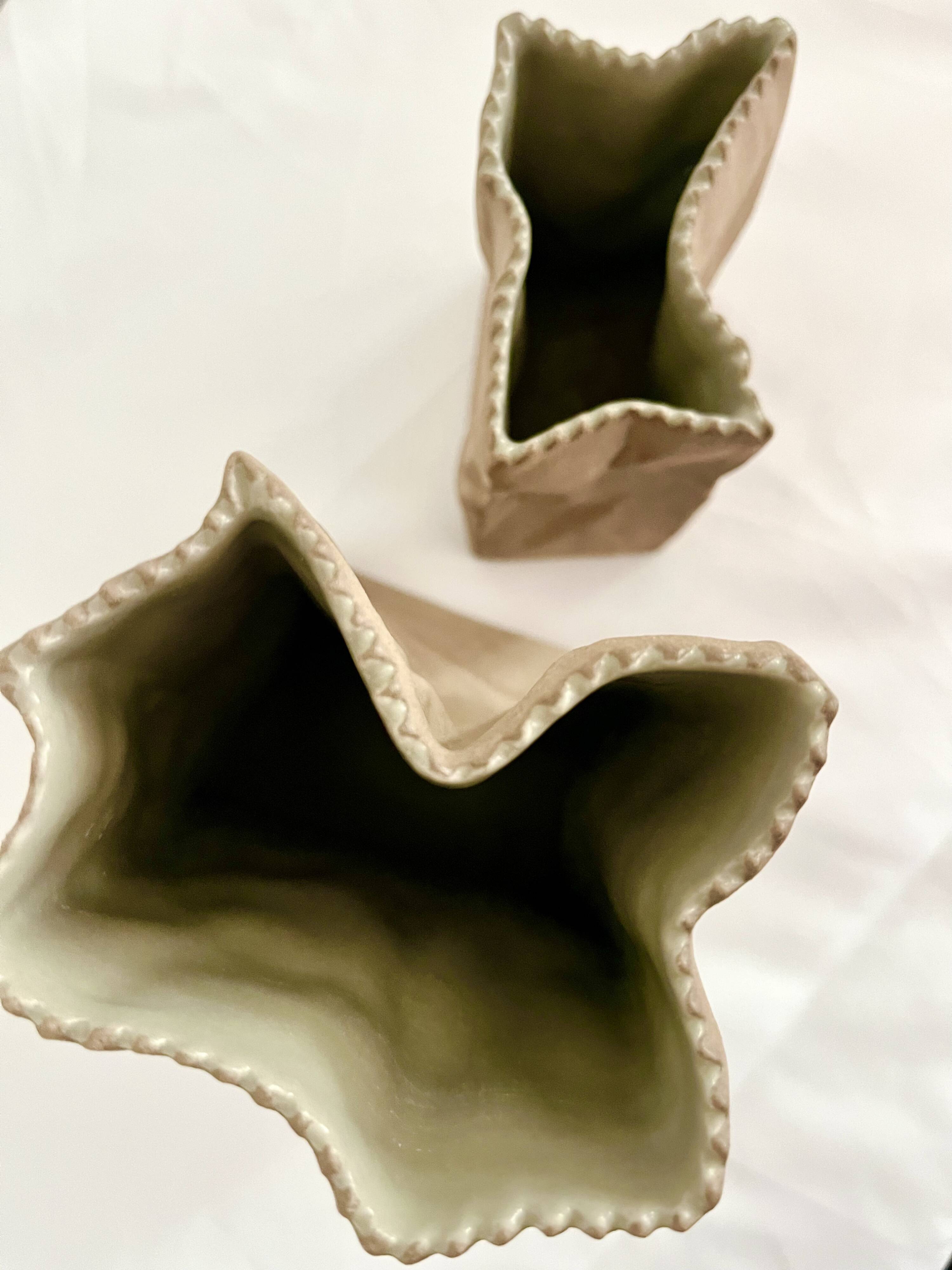 Vintage "Paper bag" vases by Tapio Wirkkala for Rosenthal studio-line, 1970
