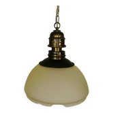Lustre American Coop 1850 laiton et verre poli