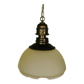 American Coop 1850 chandelier brass and polished glass