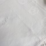 Old damask tablecloth and towels