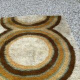 Tapis pop psyché en laine signé Højer Eksport Wilton, Denemark 1970