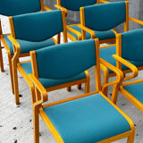 Set of 6 Kinnepards chairs in curved wood – Scandinavian design