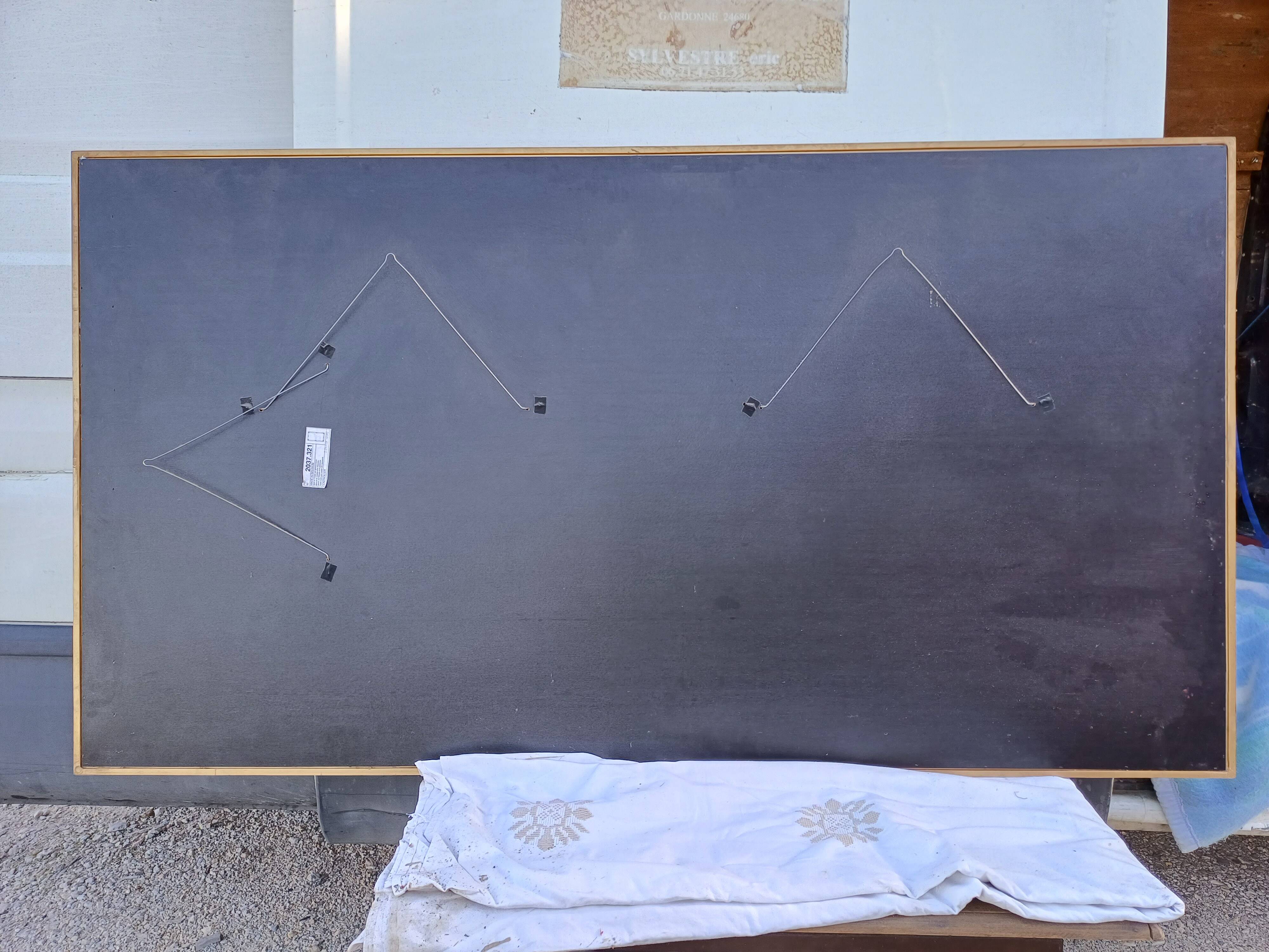 Pareclose and Beveled Wood and Golden Stuk Mirror