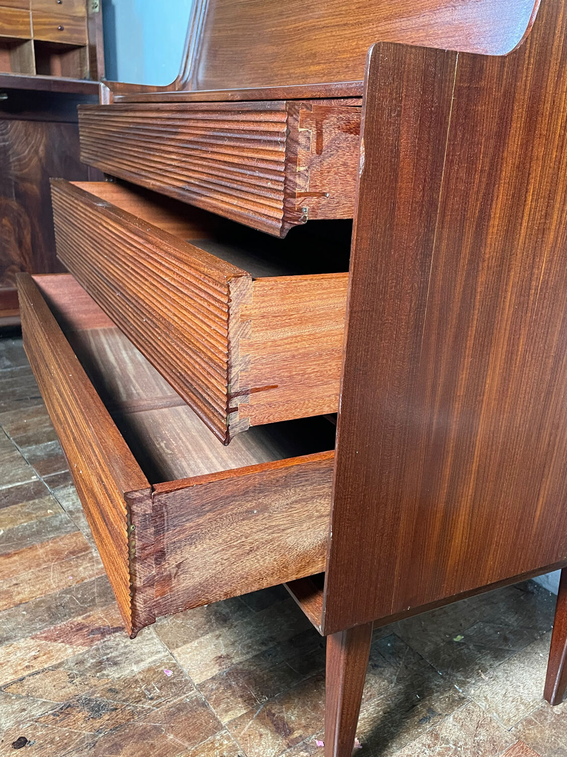 Mid Century Retro Vintage Trak Bureau by English Designer Richard Hornby 1960