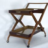 Mid-Century Wood and Formica Bar Cart, Italy 1950s.