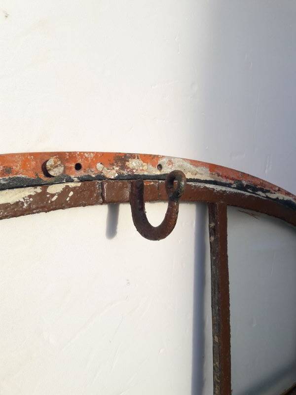 W84xH137.5 industrial curved metal glass frame window