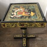 Table d’appoint peinte origine Inde