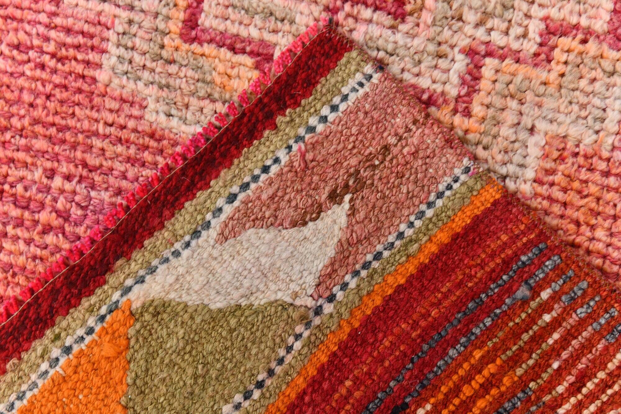 3x9 soft pastel pink vintage runner rug, 81x292cm sk 23329 free shipping